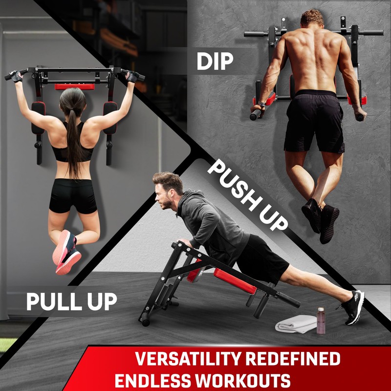 Yes4All Multifunctional Wall Mounted Pull Up Bar Chin Up Bar
