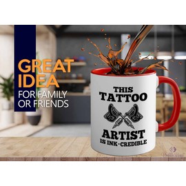 Bubble Hugs Tattoo Artist 2Tone Red Mug 11oz - Ink-Credible - Gifts for My Tattoo Artist Tattoos Tats Tattooing Skin Design Professional