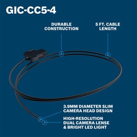 BOSCH GIC-CC5-4 Inspection Camera Cable - 5 Ft, High-Resolution, IP67 Durable Design for GIC4-23C & GIC5-27C