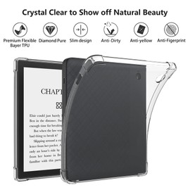 Aircawin for 7'' Kobo Libra H2O Case Clear,Slim Clear Case for Kobo Libra H2O Case Cover,Shockproof Lightwheight Soft TPU Transparent Back Cover Shell for Kobo E-Reader-Clear