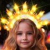 CASDRE Light Up Flame Headband LED Fire Headpiece Rave Costume
