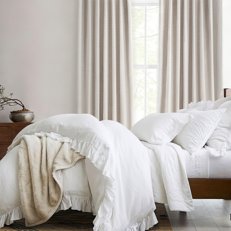 Bedroom Blackout Curtains 63 Inches (5-1/4FT) Long 2 Panel Set,Thermal