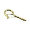 Zerniple Q Shaped Hanger Hooks Golden Screw Hooks with Safety