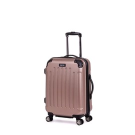 Kenneth Cole REACTION Renegade Luggage Expandable 8-Wheel Spinner Lightweight Hardside Suitcase, Rose Gold, 20-Inch Carry On