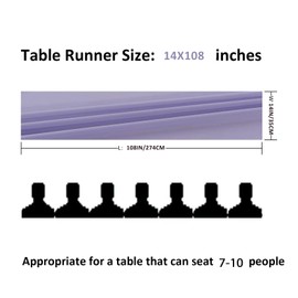 flohar 12Pack 9ft Chiffon Table Runner 14x108 Inch Sheer Romantic Table Runner for Wedding Birthday Party Bridal Shower Outdoor Decoration-Lavender