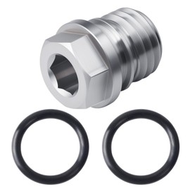 Upgraded Aluminum Engine Oil Drain Plug w/2 O-Rings Compatible with EZ GO Golf Carts 2008-Up TXT/RXV/ST Series & Kawasaki Engines FH430V/FH500V Replaces 92066-0774, 603557, 670D2016