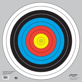 60 cm / 24 in Bullseye Archery and Gun Targets by Longbow Targets (4, 10, 25, & 100 Packs)