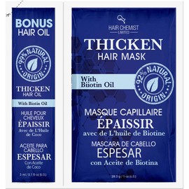 Hair Chemist Solutions Thicken Hair Mask 1 oz and Bonus 0.1 oz. Packette
