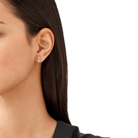 Emporio Armani Women's Stainless Steel or Semi Precious Stone Push Back Earrings, Brass, No Gemstone