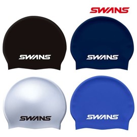 (Swans) Swans Silicone Swim Cap Swim Cap Long Hair Swim Cap Silver Blue Navy / (스완즈)스완스 실리콘 수영캡 수영모자 롱헤어수모 실버 블루 네이비
