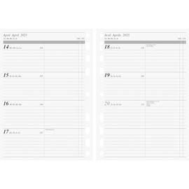 rido/idé Weekly Calendar Time Planner Work (2025), 2 Pages = 1 Week, A5, 112 Pages, Black