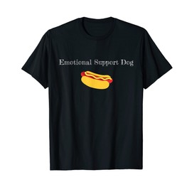 Emotional Support Dog Funny Hot Dog Play On Words T-Shirt
