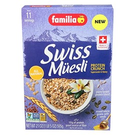 Familia Swiss Muesli Protein Crunch with Superseeds & Honey 21oz (Pack of 6)