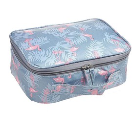 Cosmetic Bags, Cosmetic Bag, Waterproof Polyester Cotton Make Up Bag, Multifunctional Portable Travel Makeup Bag, Flamingo Makeup Bag for Women, Children, Ladies, Girls, blue