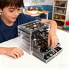 Rock Collection Box, 108 Grid Rock Collection Display Case, Crystal