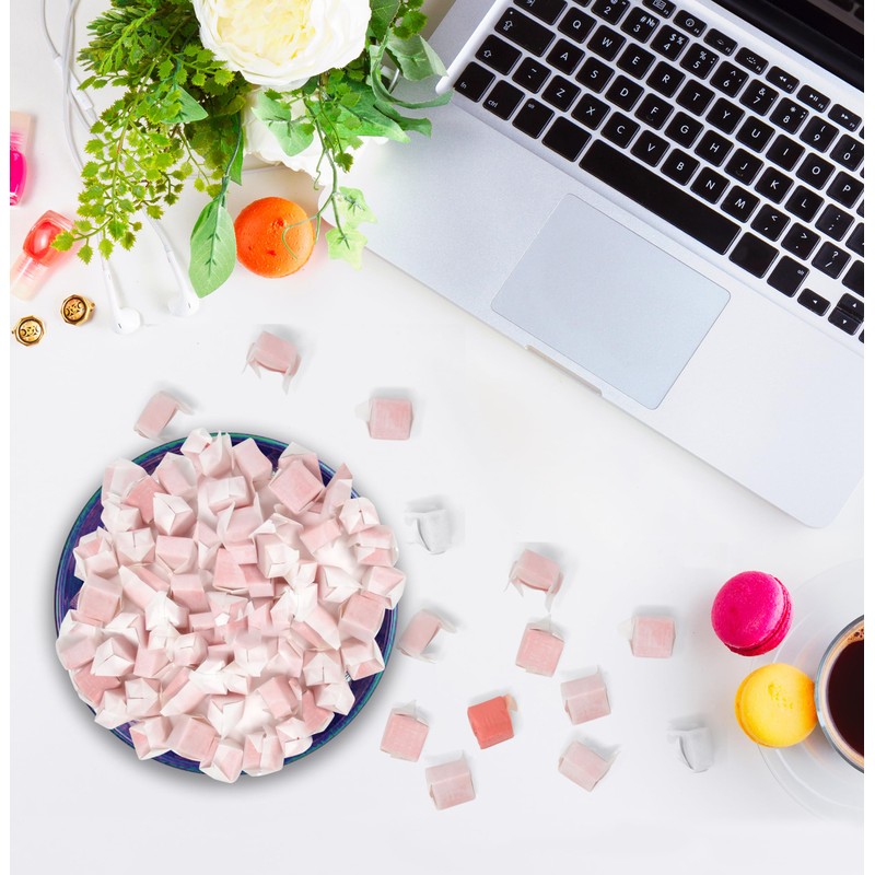 Nosh Pack Individually Wrapped Soft Chewy Taffy Candy, Strawberry, 2LB