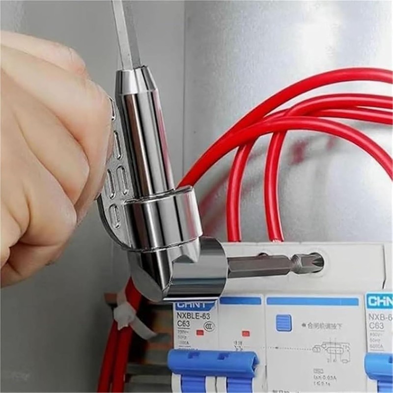 105 Degree Right Angle Drill Adapter,Right Angle Drill Attachment,1/4" Hex