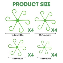 16 Pcs Plant Stem Support Climbing Houseplant Support Stakes, Reusable Plastic Stem Supports for Indoor Plants, Plant Trellis and Branch Holders for Healthy Growth and Thriving Indoor Garden