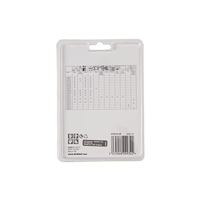 Dewalt DT20709-QZ DT20709-QZ-Hoja Sierra segmentada de titanio para Multi Herramienta