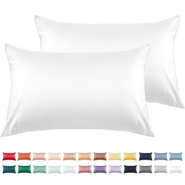 Warmstar Cotton Pillow Cases Standard Size Set of 2, 600 Thread Count Pillowcases 20x26 Inches, Soft Long Staple Cotton Pillowcases Breathable with Envelope Closure,White