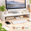 Computer & Laptop Riser Shelf for Desk Storage – Wooden