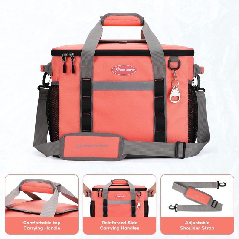 Maelstrom Collapsible Soft Cooler Bag,35/55/75 Cans Beach Cooler with Flip