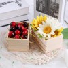GRETJOB 12PCS 5" Wooden Crates, Nesting Rustic Wood Storage Boxes