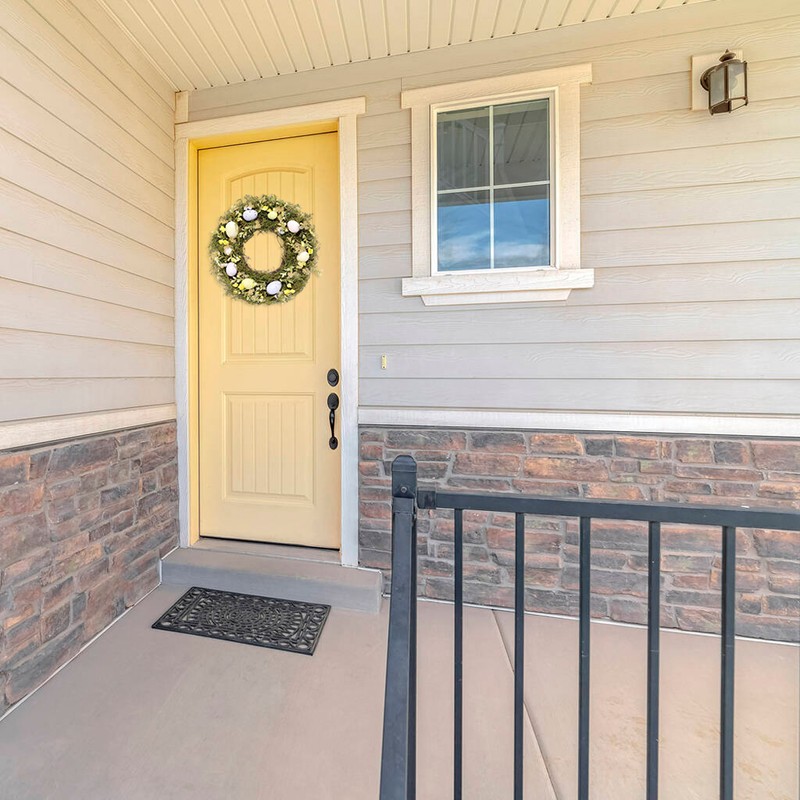 Simulation Easter Egg Wreath with Handmade Natural Plant Easter Decorations