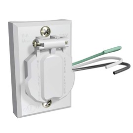 Solus SCO-338W 120V Grounded Convenience Electrical Outlet for Round Outdoor Lamp Posts and Poles, Energy Saving and Weather Resistant, UL Listed, White