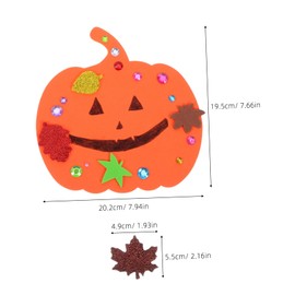 jojofuny Pumpkin Decoration Transfer Stickers Fall Craft Kit with Rhinestone Stickers for Thanksgiving Activities DIY Autumn Pumpkin and Maple Leaf Decorations