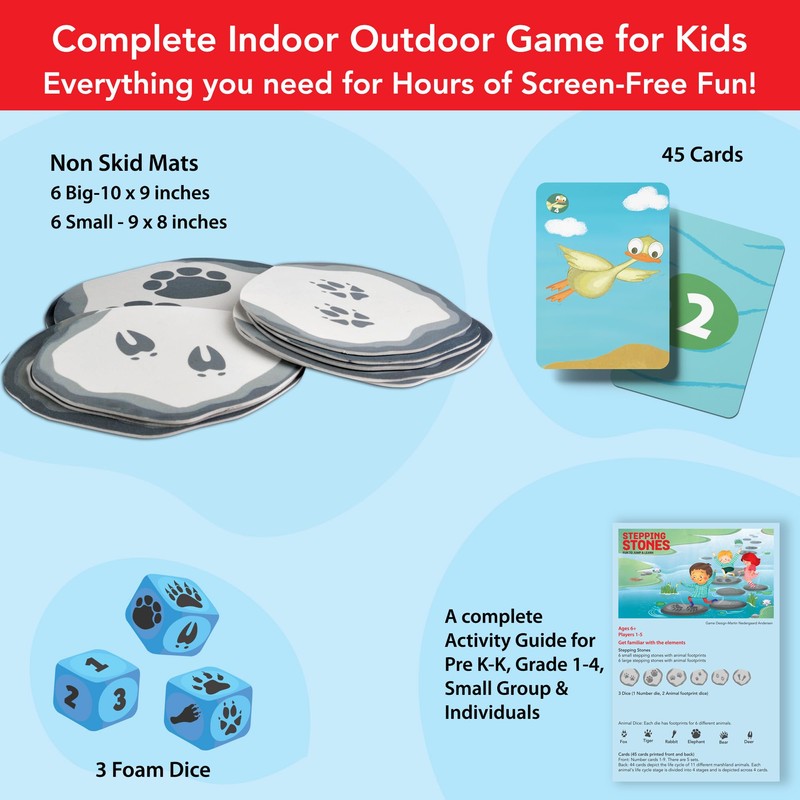 Chalk and Chuckles Stepping Stones Game – High-Energy Jumping &