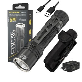 Nitecore EDC35 High power 5000 lumens flashlight w/ 3Amp USB Wall Adapter