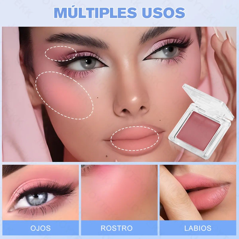 Base De Maquillaje Polvo Compacto Fijador Matte+blush Kit