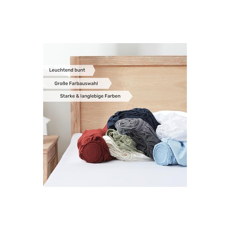puredown Set of 2 Fitted Sheets 90 x 200 cm