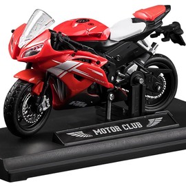 Danbghyuo Alloy Motorcycle Toy Motorcycle Models Alloy Motorcycle Model for Friends and Kids Birthday Party Gift (Red)