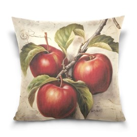 YETTASBIN Apples Throw Pillow Cover 18 x 18 Inch, Soft Square Cushion Case for Home Couch Sofa Bedroom Car Farmhouse Decor