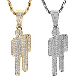 LQIOACU 2 Pieces Stainless Steel Necklace Villain Pendant Couple Creative Necklaces with Pendant