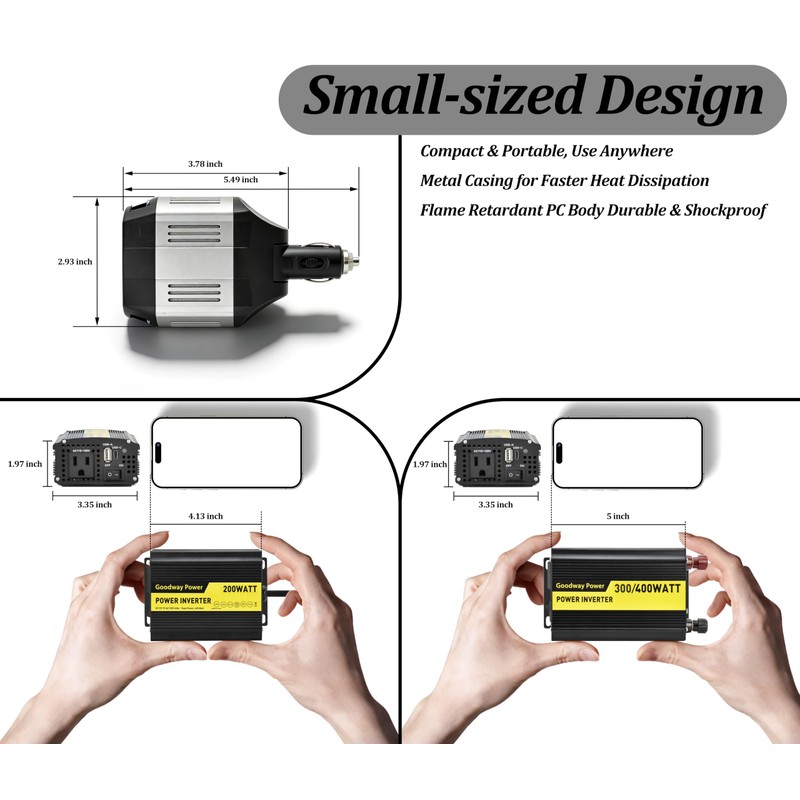 Goodway Power Compact and Lightweight Modified sine Wave Power Inverter