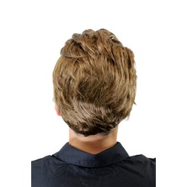 Men's WIG (for Men or Unisex) synthetic short wild one ish wind-brushed/combed (slight quiff) 50ies Rockabilly LIGHT brown youthful young look GFW1286-12 James Dean