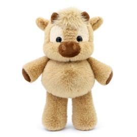 15.7” Running Cow Plush Stuffed Animal – Cuddly Huggable Running Highland Cow Pillow, for Boys, Girls, and Animal Lovers (Brown)