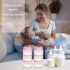 Termichy Milchpulver Portionierer Baby Stapelbar Milchpulver Aufbewahrungsbox 2 Stück (Babyrosa-2)