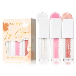 COOL STORY Lip gloss Set, Liquid Lip Stain Oil Shiny Smooth Soft Long Lasting (Set A)