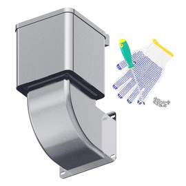 Dryer Vent Cover Outside, Durable Alloy Dryer Vent Box Dryer Vent Kit, Fits for 4" Tube, Dryer Vent Cover, Backflow Prevention Design, Dryer Vent Cover Outdoor Recessed