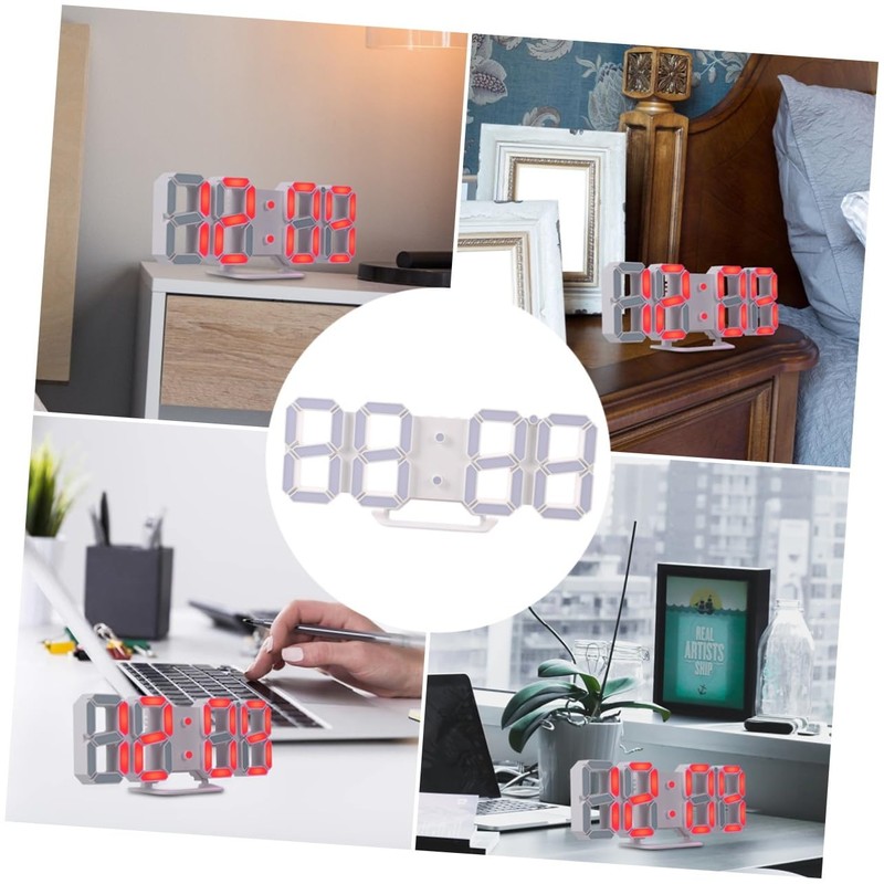Ipetboom LED Digital Alarm Clock with USB Charging Brightness Temperature
