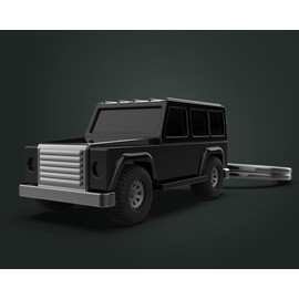 Meta(l)morphose® MTM-MT232-01 Men's Keychain, SUV, Off-Road Car, Stylish Metal Key Ring, Key Charm, Belgian Brand