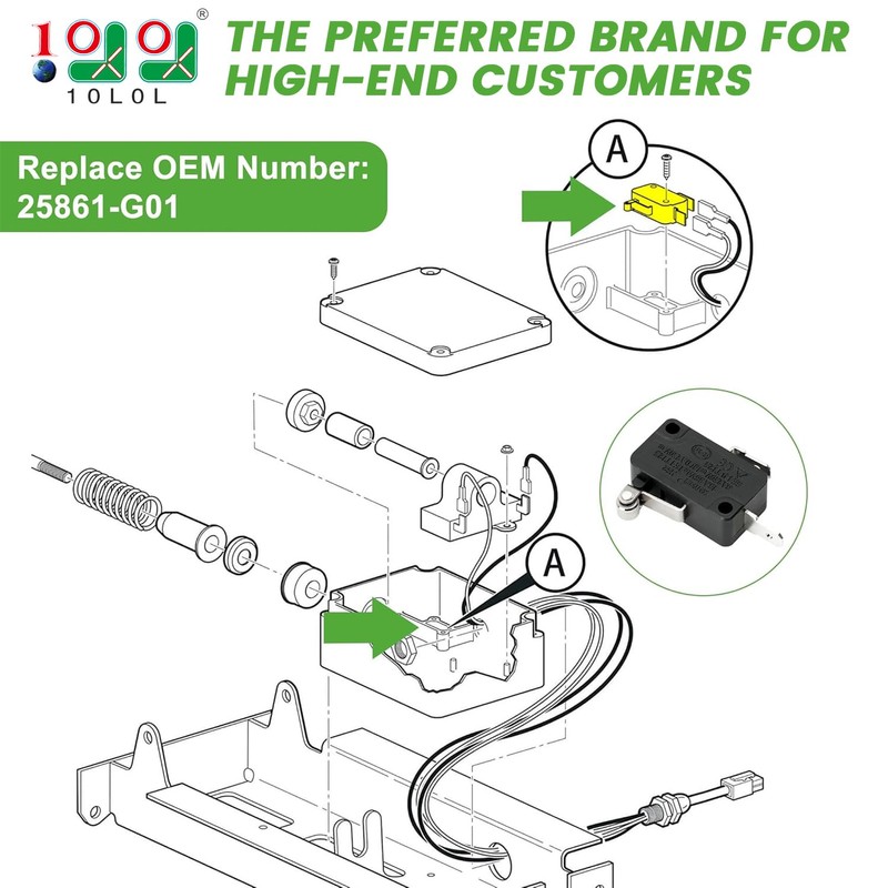 10L0L Golf Cart Accelerator Pedal Box Micro Switch for EZGO