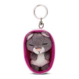 NICI Keyring Sleeping Pets Cat Grey 8 cm