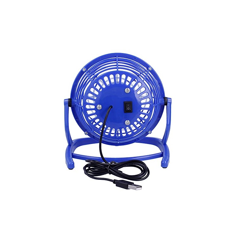 REY Mini USB Laptop Desktop Fan Silent Rotating Blue