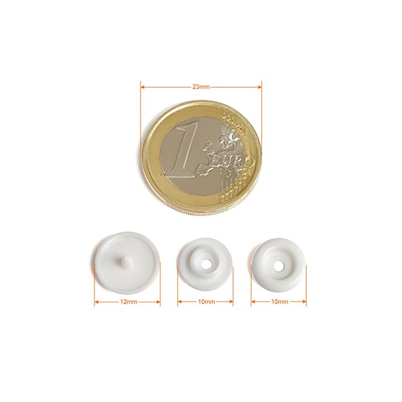 LIHAO 100 Set Snaps Plástico T5 Botones Redondos Plástico (Color