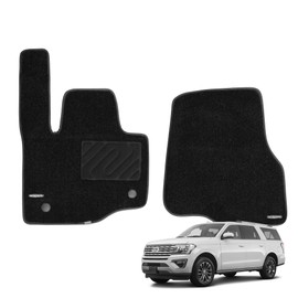 WENNEBIRD Superior Carpet Front Row Floor Mats for 2018-2025 Ford Expedition/Expedition MAX, 0.6 Inch Thickness Rugs, Premium All Weather Anti-Slip Waterproof Floor Liners - 2pc